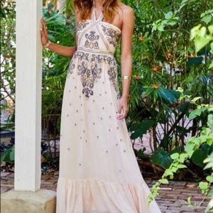 NWT Altar’d State Corabeth Cream Maxi Dress SzXS